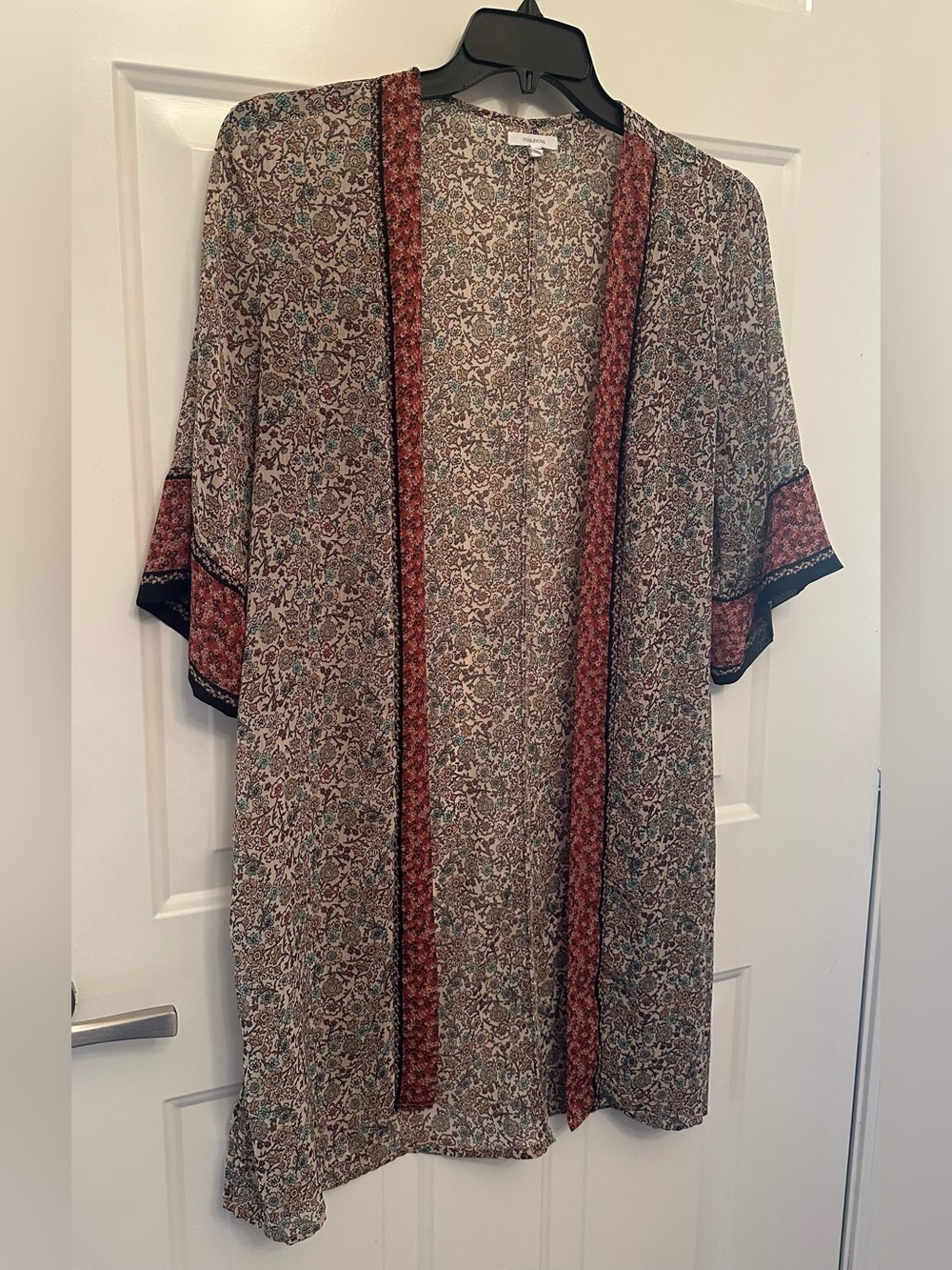 Maurices Floral Kimono-Style Cardigan XS